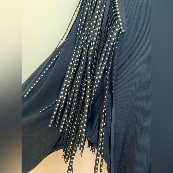 VOCAL Gold Studded Fringe long sleeve Top 3x western boho shirt new without tags - Picture 2 of 6